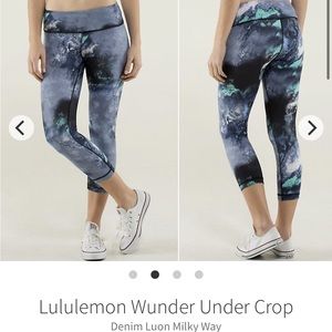 Lululemon Denim Milky Way Wunder Under Crops